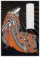 Japan: The Japanese sun goddess Amaterasu Omikami. Woodblock print, Yashima Gakutei (1786-1868), undated